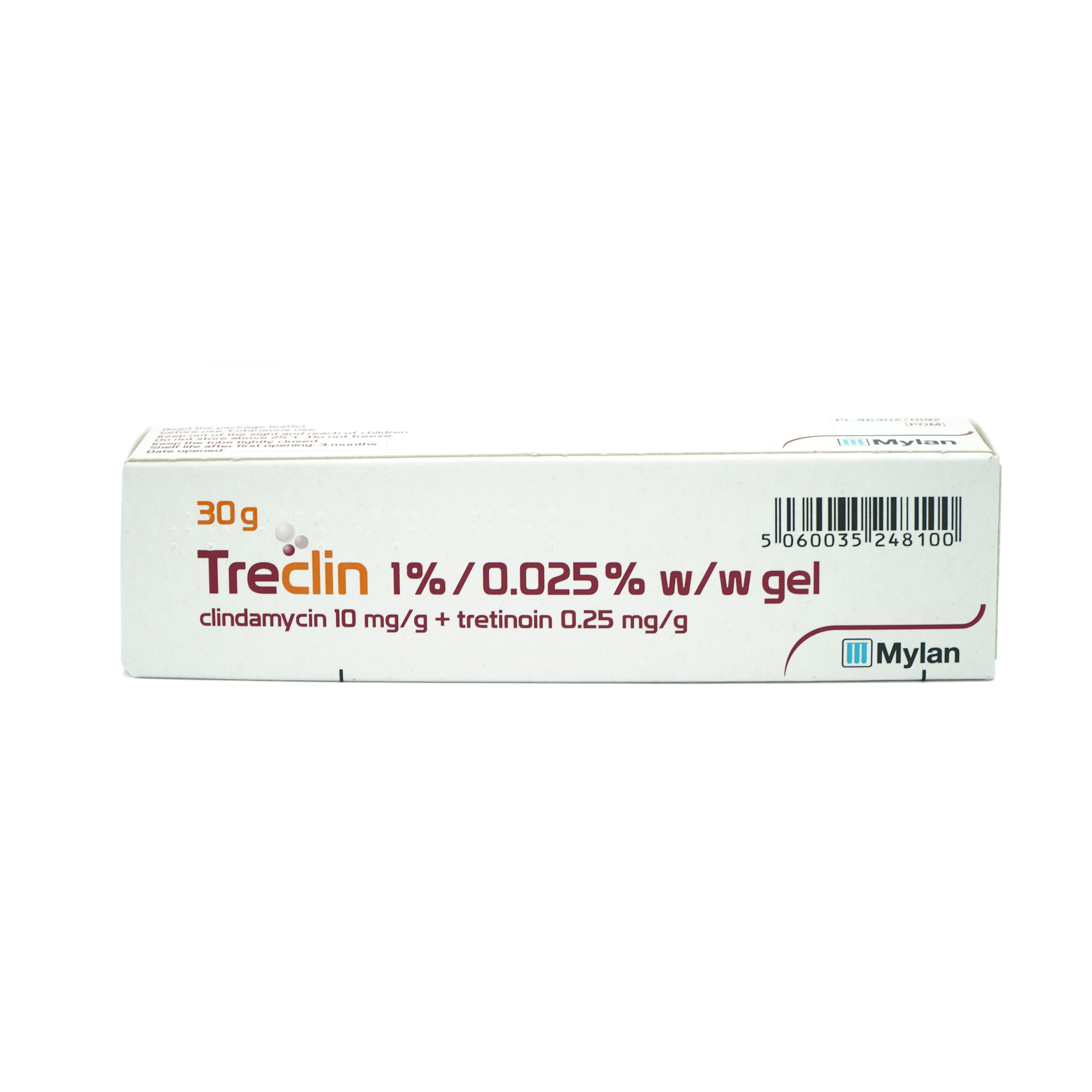 The front of a box of Treclin gel