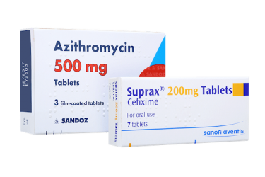 pack of azithromycin 500mg and cefixime 200mg tablets