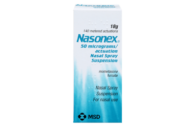 pack of Nasonex nasal spray for hayfever
