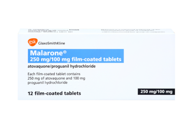 Pack of Malarone malaria tablets Superdug