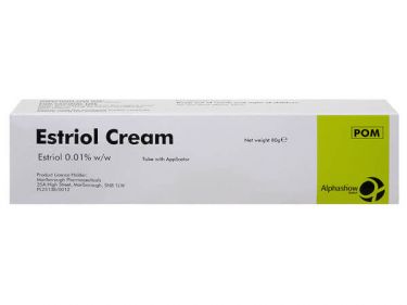 Pack of 1 80g tube of estriol 0.01% w/w cream with applicator