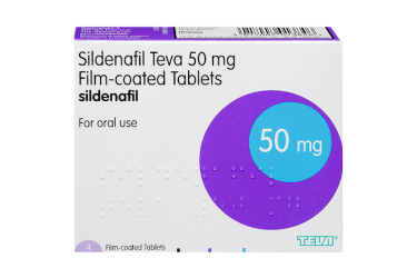 Pack of 4 Teva 50mg Sildenafil film-coated oral tablets