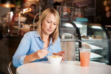 Woman dieting during menopause