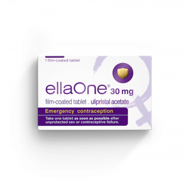 Pack of 1 30mg ellaOne ulipristal acetate film-coated emergency contraception tablet