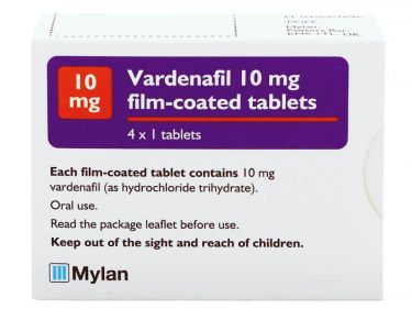 Pack of 4 tablets Vardenafil 10 mg for Erectile Dysfunction Treatment