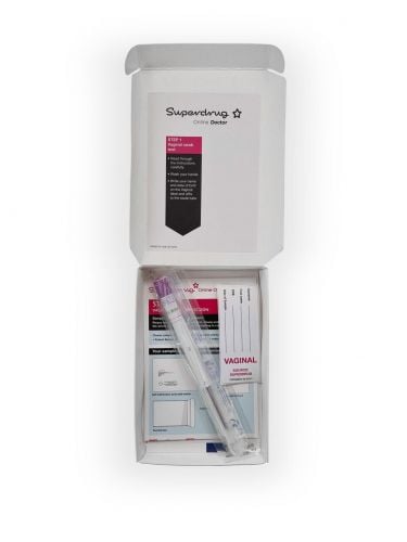 A picture of an HPV Test Kit by Superdrug Online Doctor