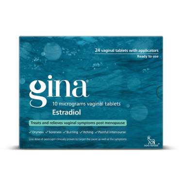 Gina is the first prescription free HRT and it's available for women over 50 who haven't had a period for a year.