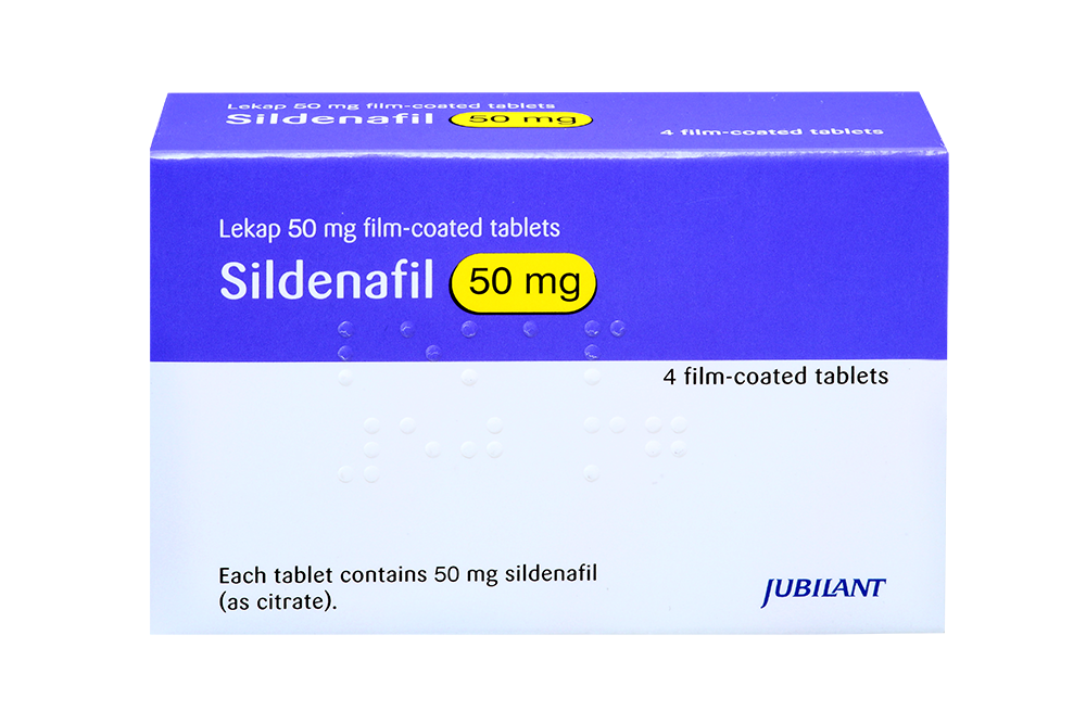 pack of four tablets sildenafil 50mg