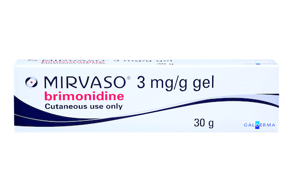 Pack of mirvaso 3 mg/g gel for rosacea, 30 g tube