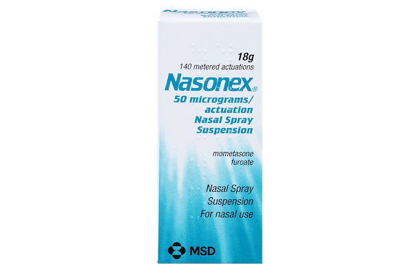 pack of Nasonex nasal spray for hayfever